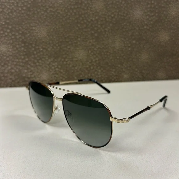 🔥🔥🔥Authentic New Salvatore Ferragamo 58mm Aviator Tortoise Sunglasses